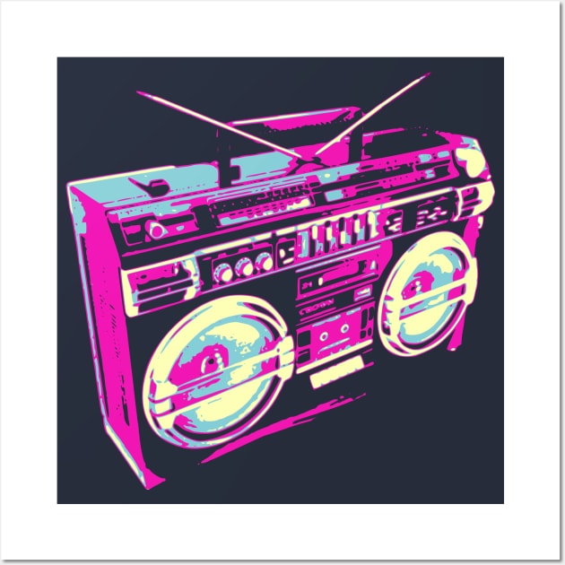 80s Boombox Pop Art Wall Art by Nerd_art